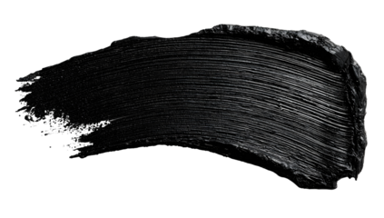 Abstract textured brush stroke with intricate linear patterns and dark grayscale tones isolated on transparent background