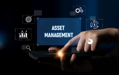 Asset management system showing investment planning, financial goal tracking, ROI analysis, and performance monitoring for efficient resource utilization Latch