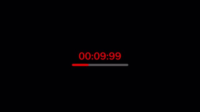 15 seconds countdown animation with transparent background, fifteen seconds  countdown timer from 15 seconds to 0 seconds countdown timer with alpha channel in 4k.