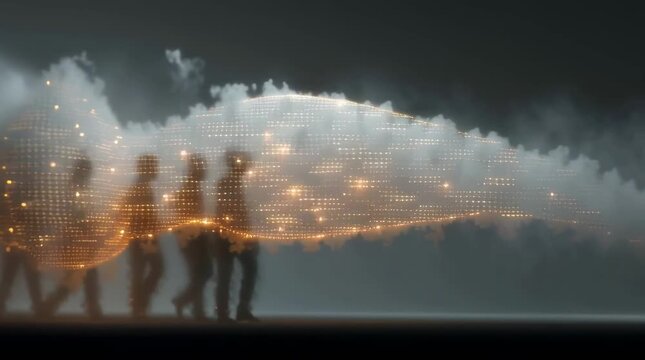 Cloud Hosting Team Handshake