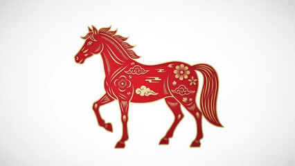 Geometric Horse Illustration for Art, Culture, and Design Purposes