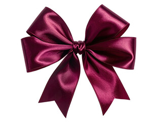 Naklejka premium Satin ruby bow with folds