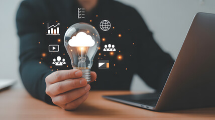 business man with laptop