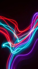 Obraz premium abstract colorful flowing wave lines On background. Design element for technology, science, modern concept.