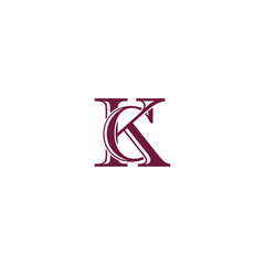 Initial CK or KC Logo