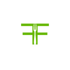 Simple FF Fork Restaurant Logo