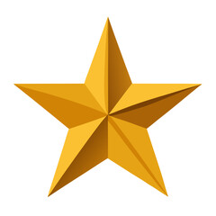Obraz premium A gleaming golden five pointed star with sharp edges