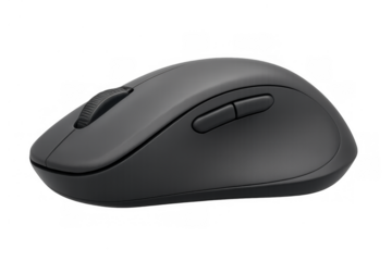 Wireless optical computer mouse for pc, laptop, and electronic device navigation, input, and control on transparent background