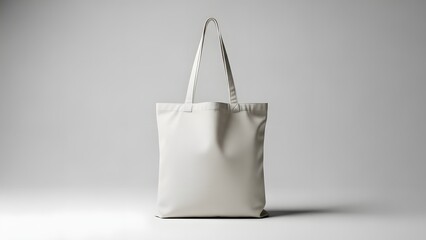 Minimalist white tote bag mockup for branding and design presentation