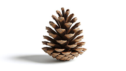 Natural brown pine cone isolated high detail texture