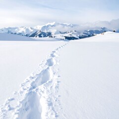설원자국_외길눈길_하이킹