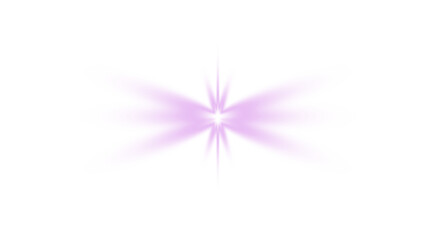 Bright abstract purple flare PNG with dynamic glowing rays bursting from a radiant center. Ideal for modern designs, highlights, sci-fi effects, motion graphics, and decorative compositions.