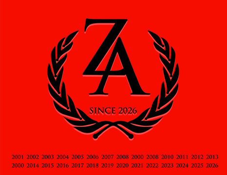 ZA SINCE LOGO,ZA MONOGRAM LOGO,ZA ICON LOGO,ZA LETTER LOGO