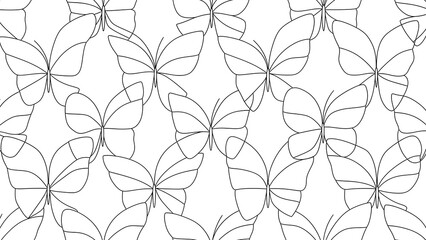Fototapeta premium Floral Line Art Coloring Page