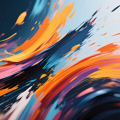 Abstract brush strokes forming dynamic motion blur