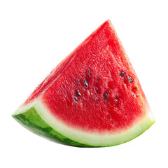 Slice of watermelon isolated on transparent background 