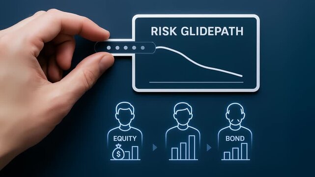 Time value retirement risk glidepath investment portfolio balancing equity bond financial planning strategy for optimal risk reduction