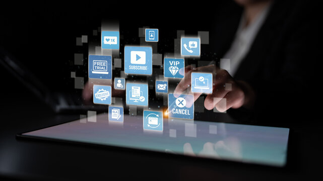 Concept of subscription services provides exclusive digital content. This model offers continuous access, enhancing subscription services with personalized experiences and benefits. Entice