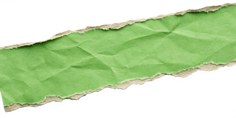 green torn paper