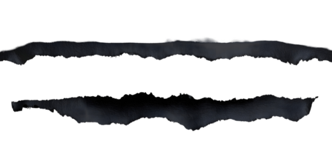 Abstract dark smoky wisps or ethereal clouds forming a textured pattern isolated on transparent background