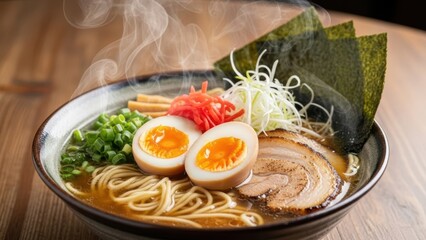 Realistic Ramen Bowl Illustration
