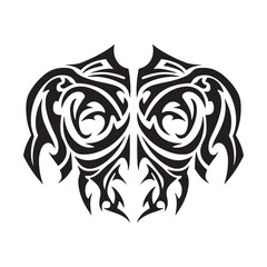 A tribal blackwork tattoo design