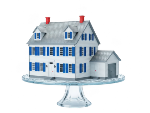 Blonde woman holding skincare cream jar and applying product on her hand