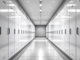 Modern minimalist hallway in black and white