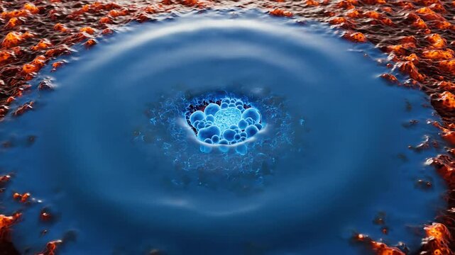 Calming Satiety Signal Cellular Blue Ripple Effect