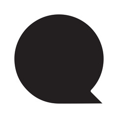 Speech bubble icon glyph style vector illustration