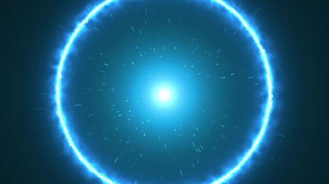 4K blue flame-stylized shockwave. Explosion shockwave effect and diffusion wave on a transparent background. Glowing shockwave particles. Explosion shockwave effect. Overlay template. Alpha channel. 