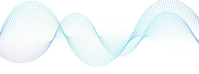 Stunning dynamic blue wave flowing across white background for modern design needs