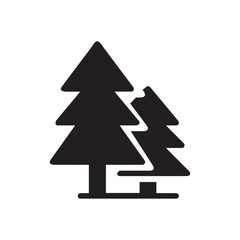 Minimal Christmas Pine Trees Silhouette – Holiday Forest Icon