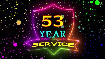 Fifty three years service neon sign