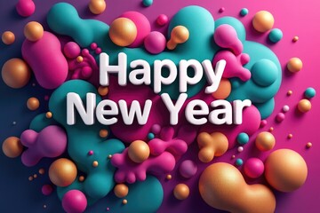 Abstract happy new year composition