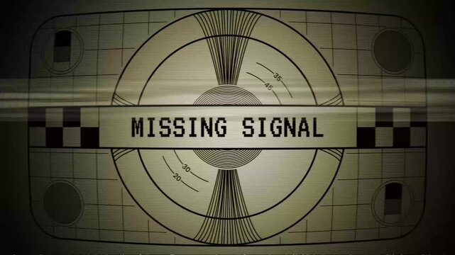 Tv test pattern with static screen indicating missing signal problems. Perfect for tech, broadcast, and communicationrelated designs and projects.