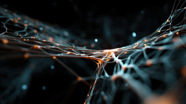 Abstract 3d sphere with interconnected lines and nodes, symbolizing a big data futuristic digital network .Digital Artificial Intelligence background with particles. 3D wireframe geometric sphere