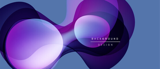 Abstract flowing shapes, purple hues, dynamic composition. Modern design element for backgrounds, presentations, visuals.