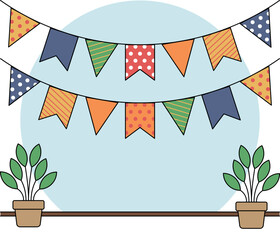 Obraz premium Garland illustration is suitable for party or event.