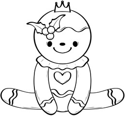 Line cartoon ginger bread