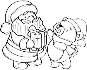 line christmas give gift