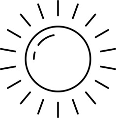 Sun Outline Sol Light Icon