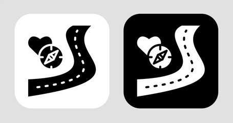 Driven Value Icon In Black and White Glyph Style