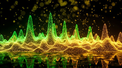 Vibrant soundwave visualization glowing with energy for modern technology design