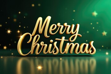 Festive greeting with gold lettering