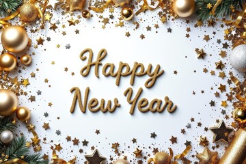 Festive happy new year greeting