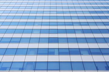 Skyscraper glass curtain wall look up view background