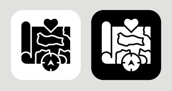 Value Navigator Icon In Black and White Glyph Style