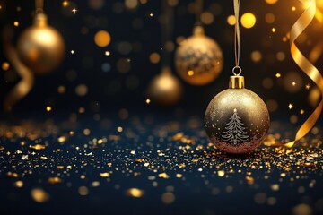 Festive holiday ornament display