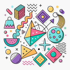 seamless pattern with geometric elements